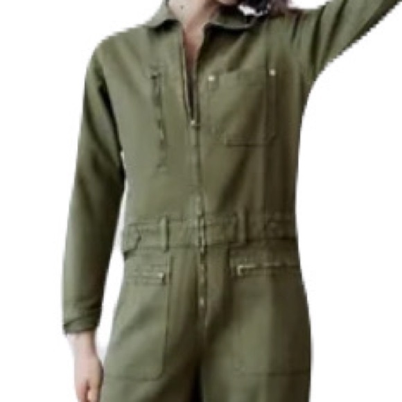 Zara Cotton Utility Jumpsuit NEW - Picture 3 of 14